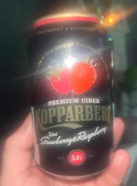 Kopparberg with Strawberry and Raspberry 3.4%, Kopparbergs Bryggeri, Sweden