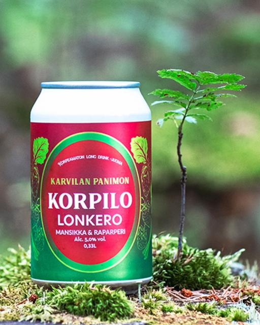 KORPILO Mansikka & Raparperi Lonkero 5.0%, Karvilan Panimo, Finland