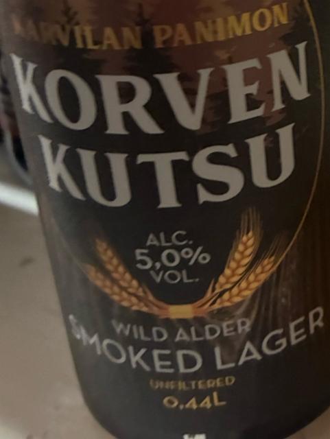 Korven Kutsu Wild Alder Smoked Lager 5.0%, Karvilan Panimo, Finland