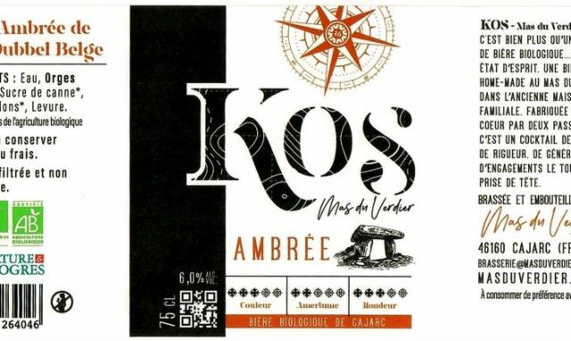 KOS Ambrée, KOS - Mas Du Verdier