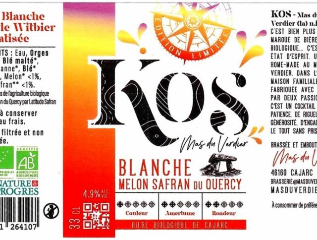 KOS Blanche Melon Safran 4.9%, KOS - Mas Du Verdier, France