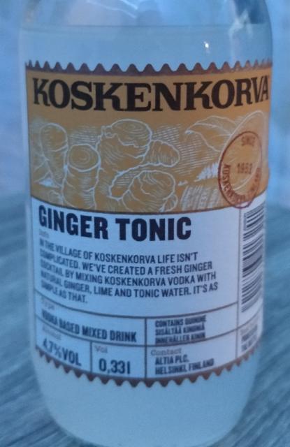 Koskenkorva Ginger Tonic 4.7%, Anora Group, Finland