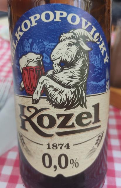 kozel 0.0 0.0%, Pivovar Velké Popovice (Asahi Breweries), Czech Republic