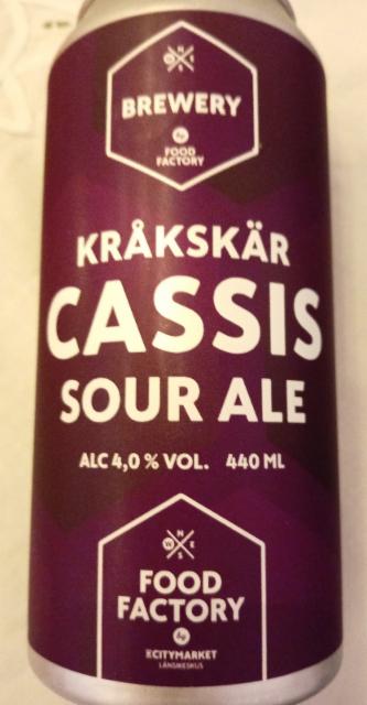 Kråkskär Cassis Sour Ale 4.0%, Food Factory Brewery by K-Citymarket Länsikeskus, Finland