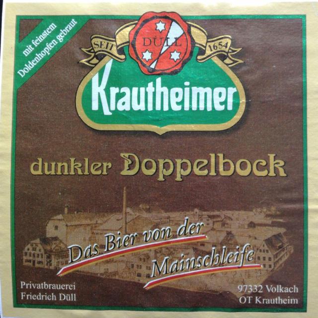 Krautheimer dunkler Doppelbock, Privatbrauerei Friedrich Düll