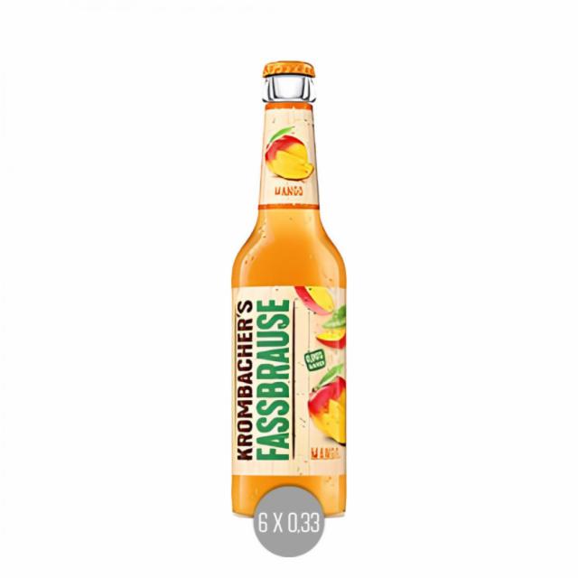 Krombacher Fassbrause Pfirsich 0.0%, Krombacher Brauerei, Germany