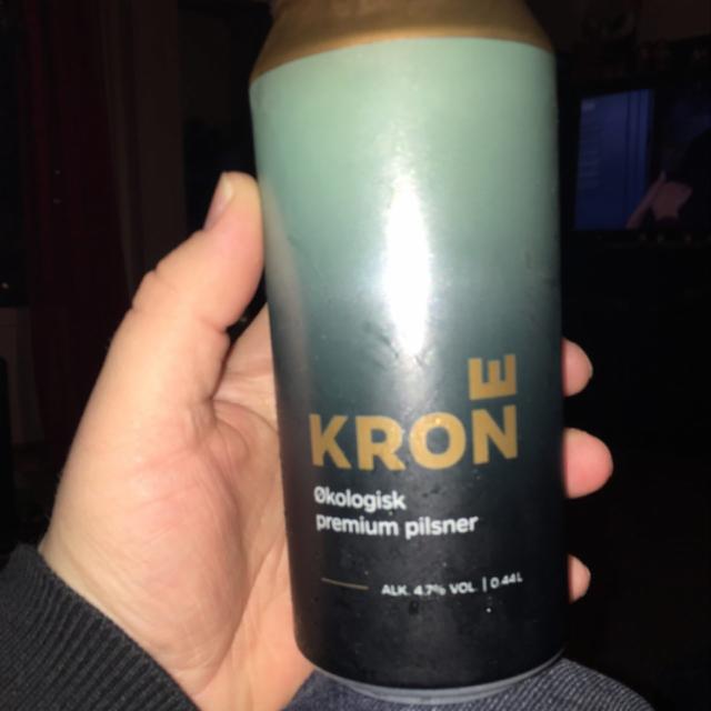 Krone økologisk pilsner 4.7%, Arendals Bryggeri AS, Norway