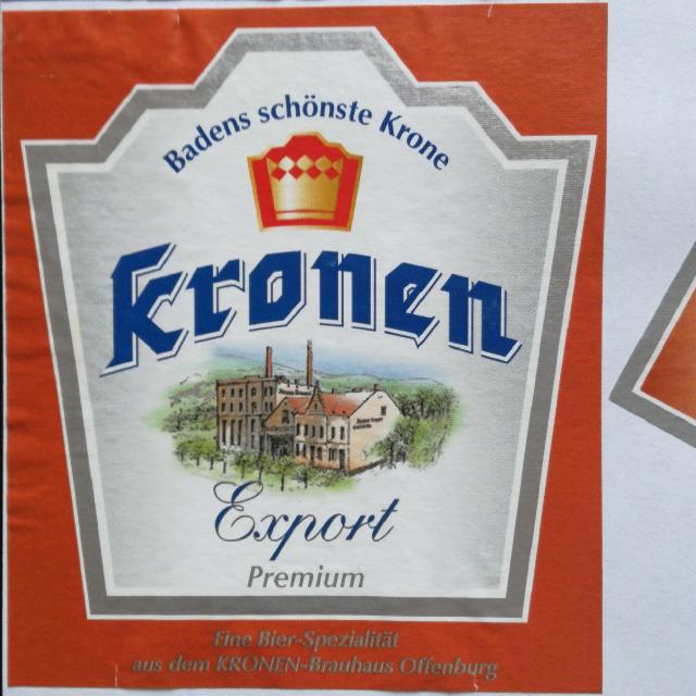 Kronen Export Premium 5.4%, Kronen Brauhaus Offenburg, Germany