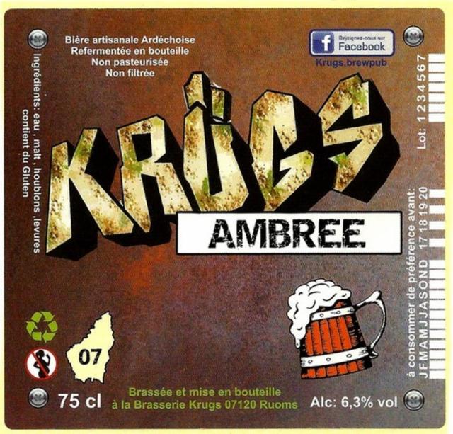 Krügs Ambrée 5.0%, Krügs Brewpub, France