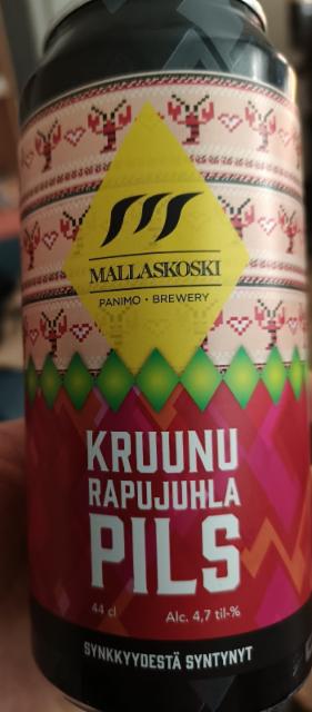 Kruunu Rapujuhla Pils 4.7%, Mallaskosken Panimo, Finland