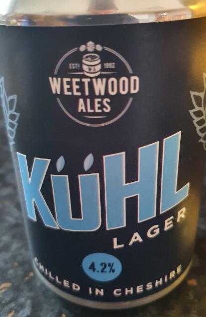 Kuhl Lager 4.2%, Weetwood Ales, England