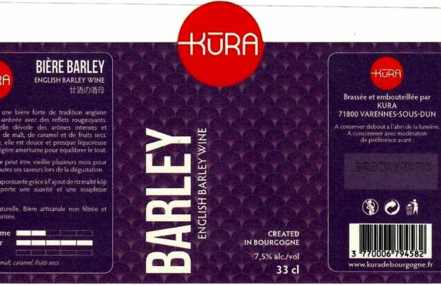 Kura Barley Wine 8.5%, Kura De Bourgogne, France