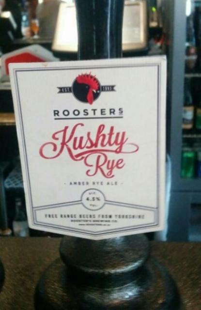 Kushty Rye 4.5%, Rooster's Brewing Co., England