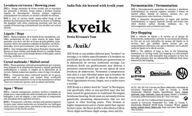 Kveik 6.0%, Cervecera Península, Spain