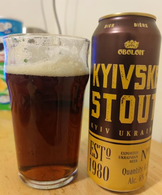 Kyivske Stout 6.0%, Obolon / Оболонь, Ukraine