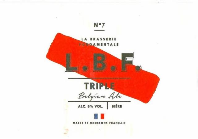L.B.F. N°7 Triple 8.0%, La Brasserie Fondamentale (L.B.F.), France