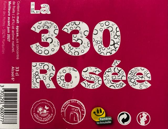 La 330 Rosée, Brasserie De La Ferme Des Mottes