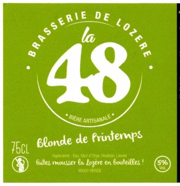 La 48 Blonde De Printemps, Brasserie De Lozère (La 48)