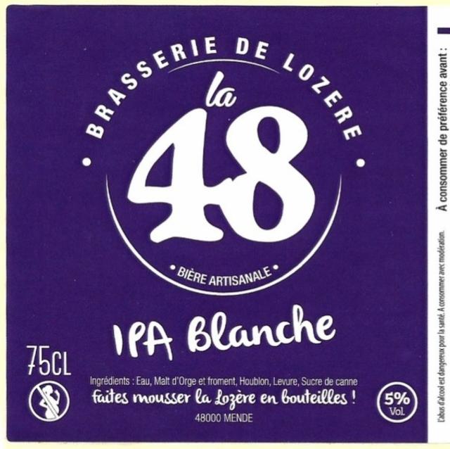 La 48 IPA Blanche 5.0%, Brasserie De Lozère (La 48), France