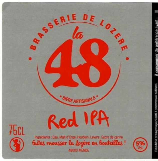 La 48 Red IPA 5.0%, Brasserie De Lozère (La 48), France