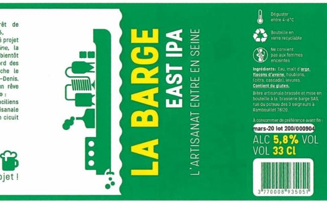 La Barge East IPA, Brasserie La Barge