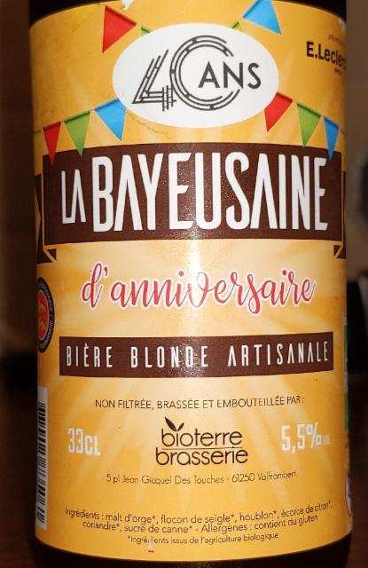 La Bayeusaine d'Anniversaire 5.5%, Bioterre Brasserie, France