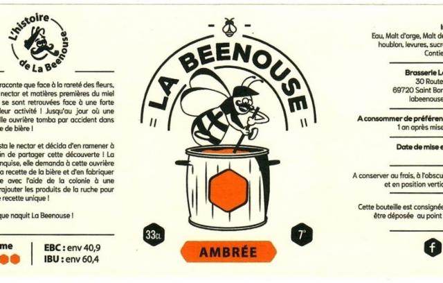 La Beenouse Ambrée 7.0%, Brasserie La Beenouse, France