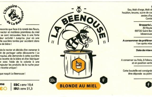 La Beenouse Blonde Au Miel 6.0%, Brasserie La Beenouse, France