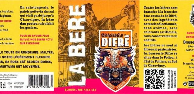 La Bere 5.3%, Brasserie Difré, France
