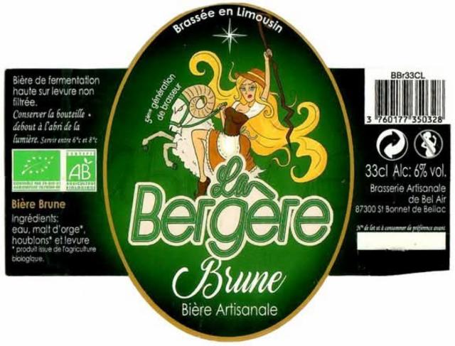 La Bergère Brune 6.0%, Brasserie De Bel Air - La Bergère, France