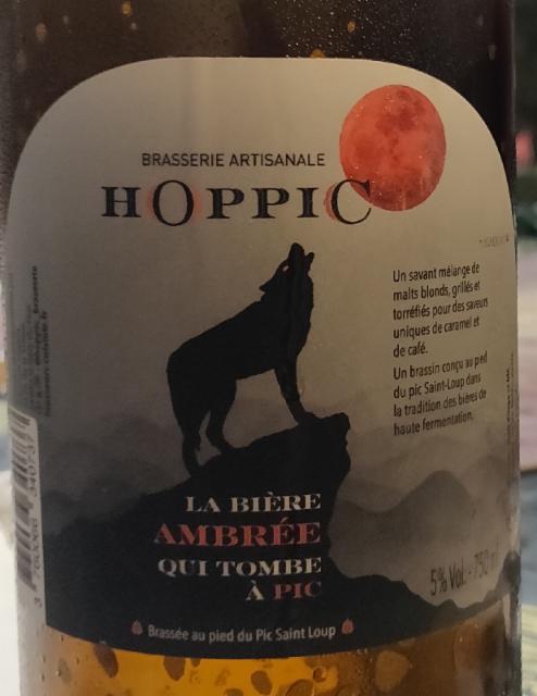 La Bière Ambrée Qui Tombe À Pic (St-Loup) 5.0%, Brasserie Artisanale Hoppic, France