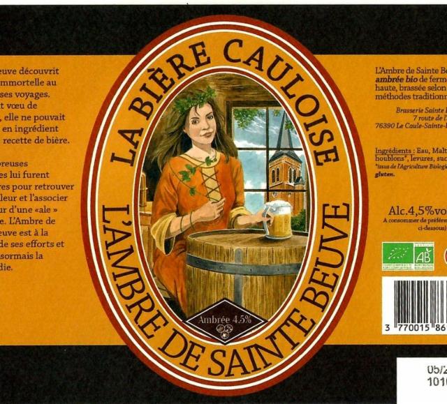 La Bière Cauloise - L'Ambre De Sainte Beuve, Brasserie Sainte Beuve (Sainte-Beuve)