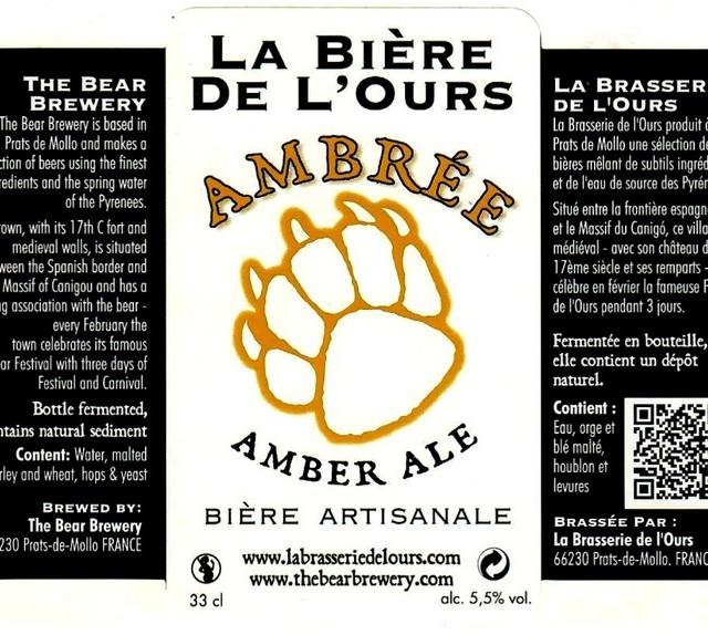 La Bière De L'Ours Ambrée 5.5%, La Brasserie De L'Ours [Closed], France