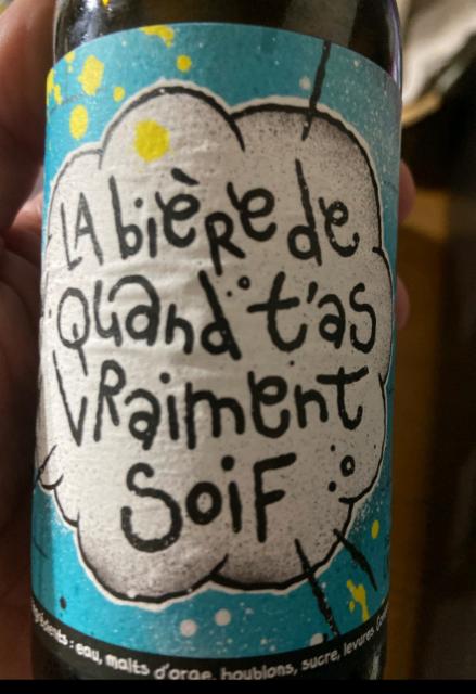 La Bière De Quand T'as Vraiment Soif 3.8%, Microbrasserie Co-Kot', France