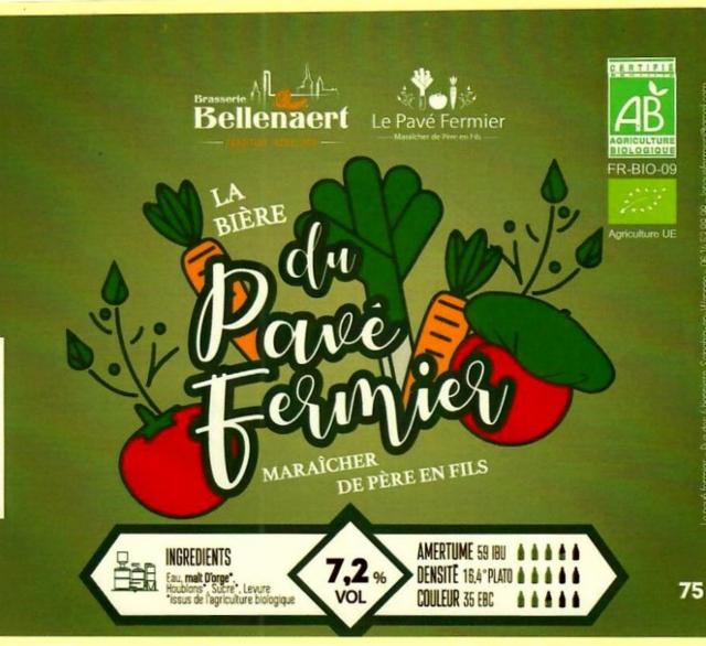 La Bière Du Pavé Fermier 7.2%, Brasserie Bellenaert, France