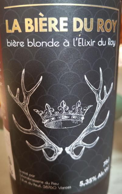 La bière du Roy 5.3%, Microbrasserie Du Pieu, France