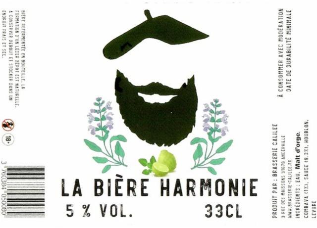 La Bière Harmonie 5.0%, Brasserie Galilée, France