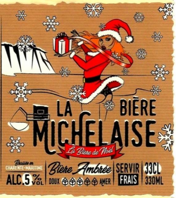 La Bière Michelaise Ambrée De Noël 5.0%, La Bière Michelaise [Closed], France
