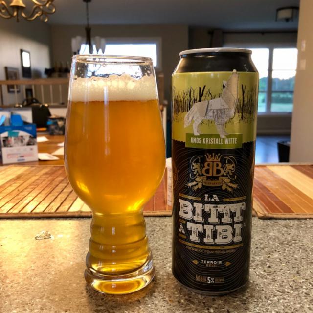 La bittt à tibi Amos Kristall Witte 4.6%, Belgh Brasse (Groupe Geloso), Canada