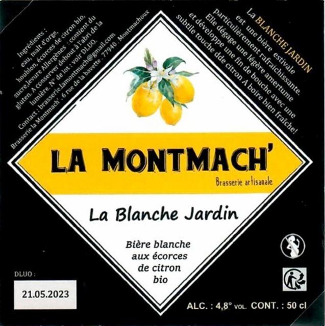 La Blanche Jardin 4.8%, Brasserie La Montmach' [Closed], France