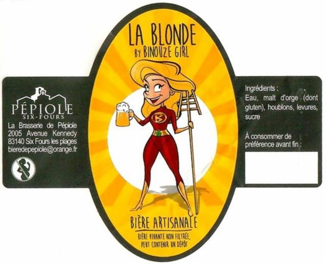 La Blonde By Binouze Girl 5.5%, Brasserie De Pépiole [Closed], France