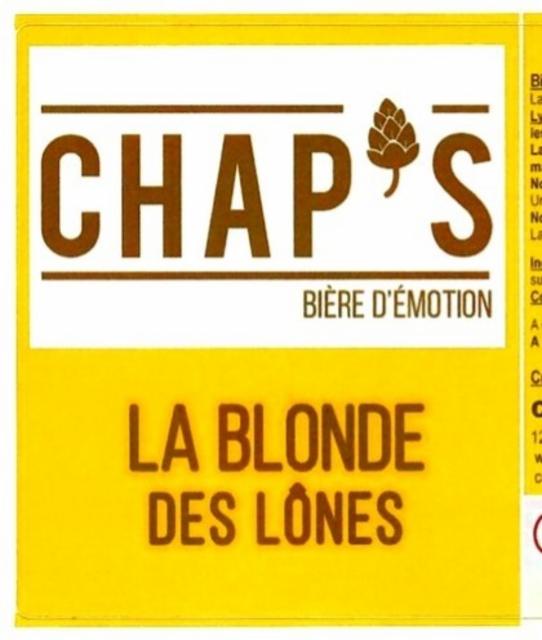 La Blonde Des Lônes, Chap's - Autour De La Bière