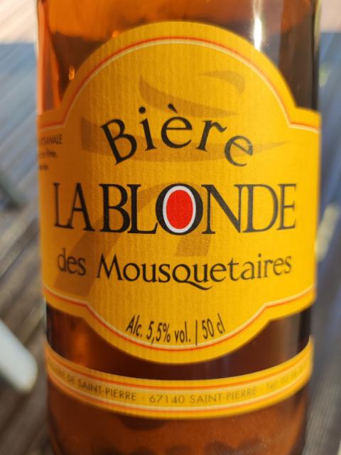 La Blonde Des Mousquetaires 5.5%, Brasserie La Saint-Pierre, France