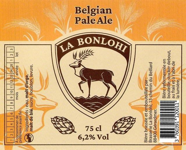 La Bonlohi Belgian Pale Ale 6.2%, Brasserie La Bonlohi, France