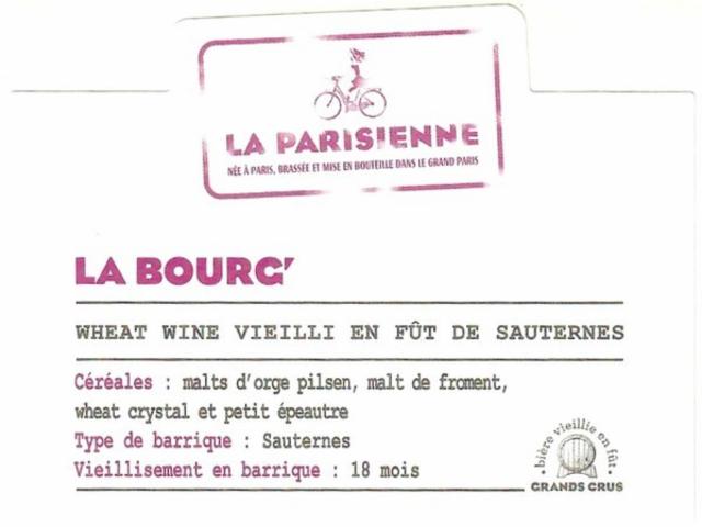 La Bourg' 10.2%, Brasserie La Parisienne, France