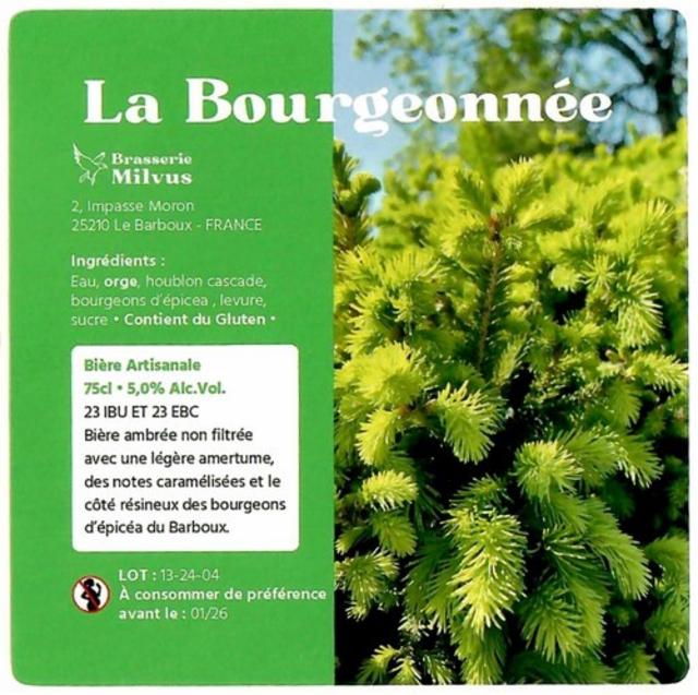La Bourgeonnée 5.0%, Brasserie Milvus, France