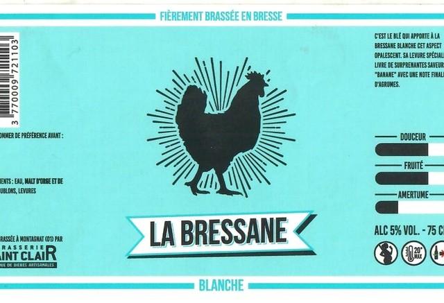 La Bressane Blanche 5.0%, Brasserie Saint-Clair, France