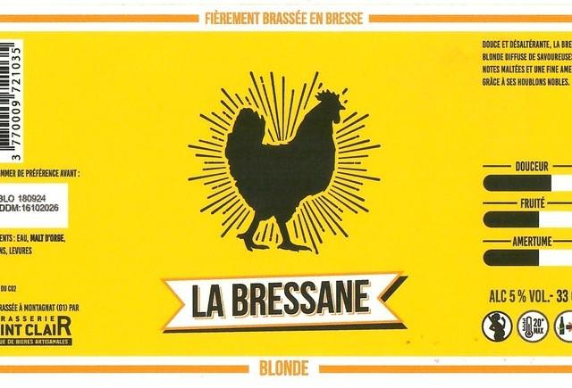 La Bressane Blonde 5.0%, Brasserie Saint-Clair, France