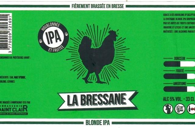 La Bressane Blonde IPA 5.0%, Brasserie Saint-Clair, France