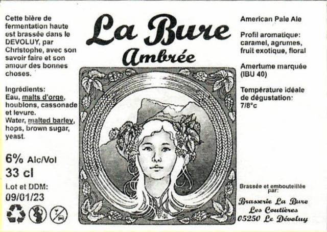 La Bure Ambrée 6.0%, Brasserie La Bure, France